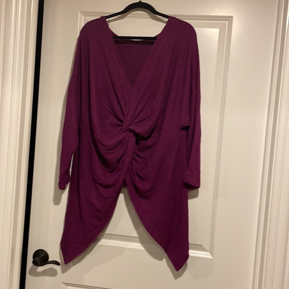EUC 1 State knot back waffle knit top​​​ - Picture 4 of 6